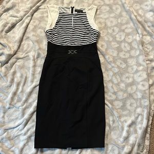 WHBM Black and White Dress Size 2